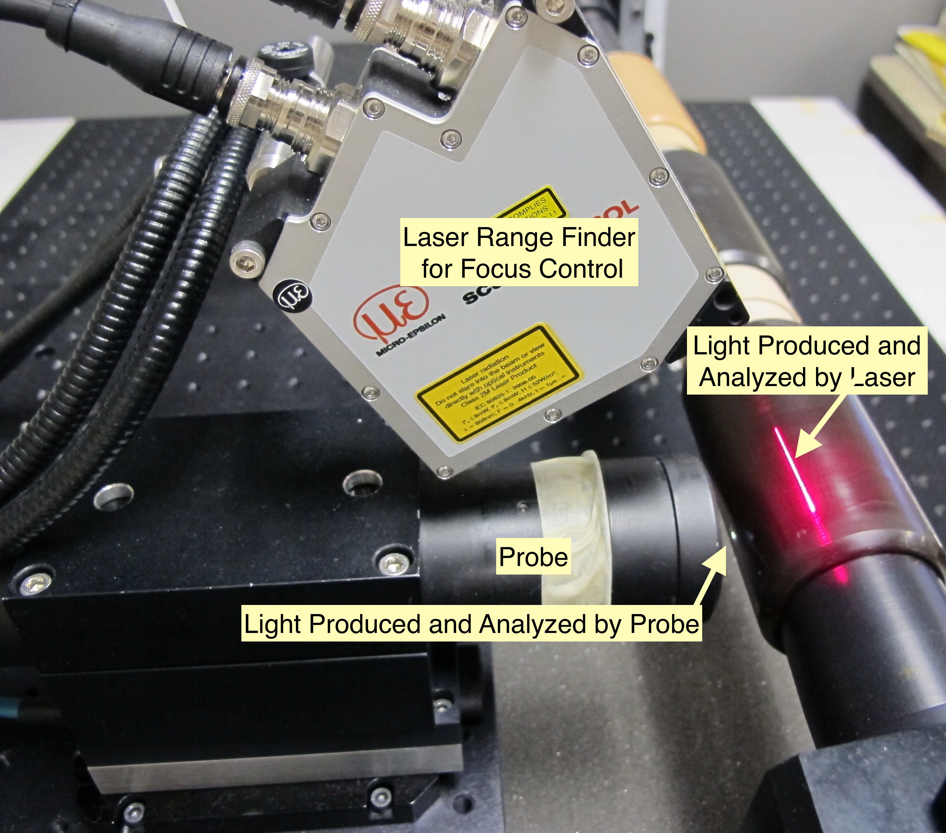 Laser and probe annotated